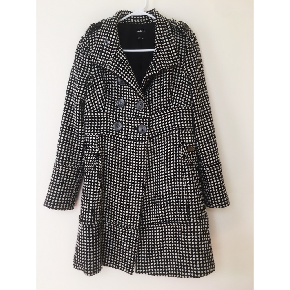 Polka-Dot Double Breasted Trench Coat